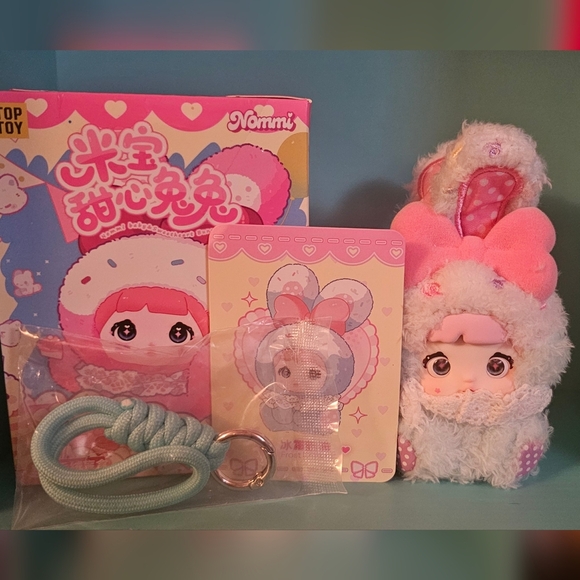 Nommi MiBao Sweet Heart Bunny Frost Bunny w/ Box & Card - Picture 1 of 4